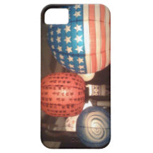Red White and Blue Lantern at Illumination Night iPhone 5 Case