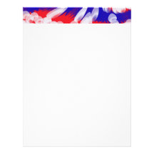 red white and blue letterhead