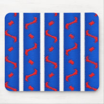Red White and Blue Mouse Pad