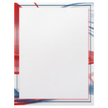 Red, White, and Blue Patriotic Wave Personalized Letterhead