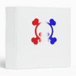 red white and blue skull binders
