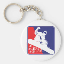 Red-White-and-Blue-Snow-Boa Key Chain
