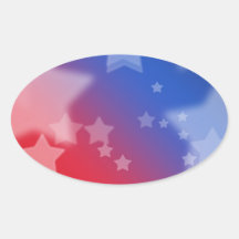 Red White and Blue Star Background Stickers