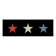 Red White and Blue Stars Bookmark Business Cards