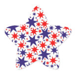 Red, White and Blue Stars Design, template stickers
