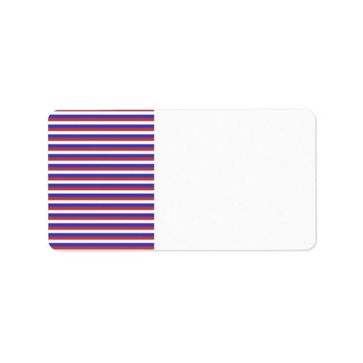 Red, White and Blue Stripes. Address Labels