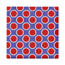 Red White and Blue Stripes and Dots