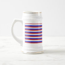 Red, White and Blue Stripes. Coffee Mugs