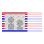 Red, White and Blue Stripes. Customized Photo Card