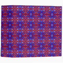 Red White and Blue Swirls Avery Binder 2.8