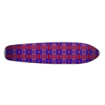Red White and Blue Swirls Skateboard Oldschool