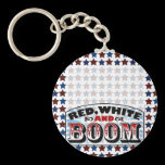 Red White and Boom keychains