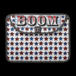 Red White and Boom macbook sleeves