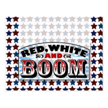 Red White and Boom Postcards