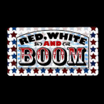 Red White and Boom labels