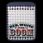 Red White and Boom ipad sleeves