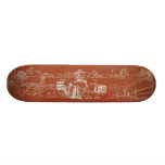 Red White and Rusted Skate Deck