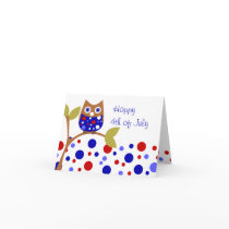 Red, White and Who Owl! Greeting Cards