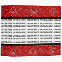 Red White Black Insurance Policy Avery Binder