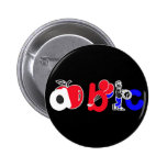Red,White,Blue & Black,ABC Alphabet Logo Button