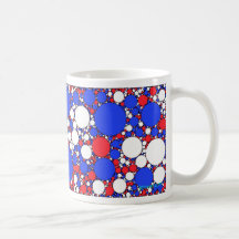 red white blue coffee mugs