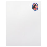 red white blue figure skater silhouette personalized letterhead