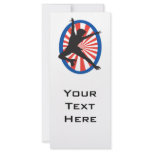 red white blue figure skater silhouette rack cards