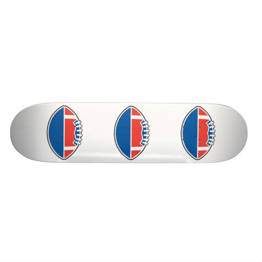 red white blue football icon graphic skate board decks