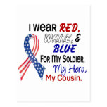 Red White Blue For My Cousin Post Cards