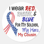 Red White Blue For My Cousin Sticker