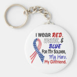 Red White Blue For My Girlfriend Key Chain