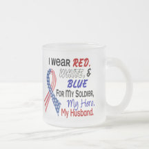 Red White Blue For My Husband Coffee Mugs