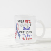 Red White Blue For My Sister Mug
