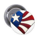 RED WHITE & BLUE HEART BUTTONS