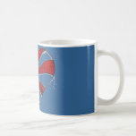 RED WHITE & BLUE HEART COFFEE MUG