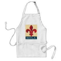 Red White Blue NOLa Fleur De Lis Aprons