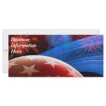 Red White Blue Stars and Fireworks 2012 Calendar Full Color Rack Card
