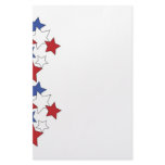 Red, White & Blue stars stationary stationery