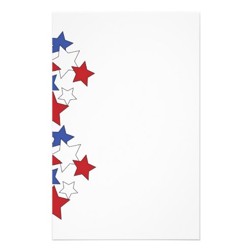 Red, White & Blue stars stationary Stationery Design