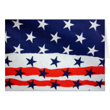 Red, White & Blue Stars & Stripes Card