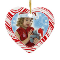 Red & White Candy Cane Custom Christmas Ornament