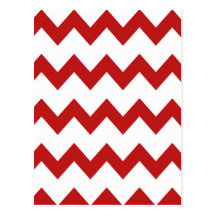Red White Chevrons Postcard