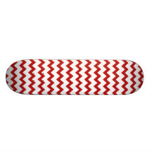 Red White Chevrons Skateboard