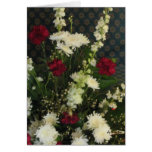 Red & White Floral Card