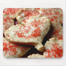 Red & White Heart Cookies Mousepad