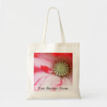 Red & White Poppy Close Up Tote Bag