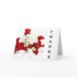 Red-White Rose Thank You Notes cards