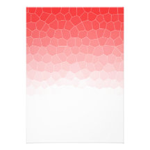 Red white stained glass custom invitations