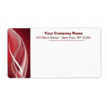 Red White Wave Shippping Label