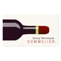 Red Wine Bottle Sommelier business cards